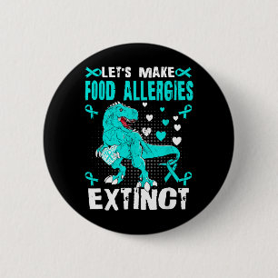 Food Allergies Awareness Trex For Kids Boys 6 Cm Round Badge
