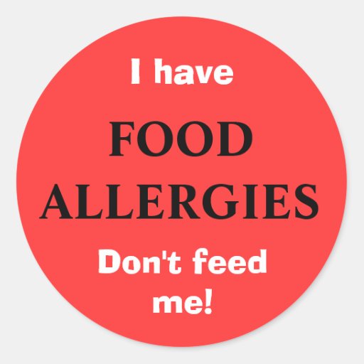 FOOD ALLERGIES sticker | Zazzle