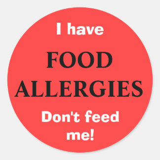 FOOD ALLERGIES sticker