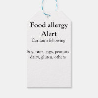 Food allergy alert add name text food items invita
