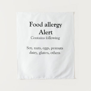 Food allergy alert add name text food items invita tapestry