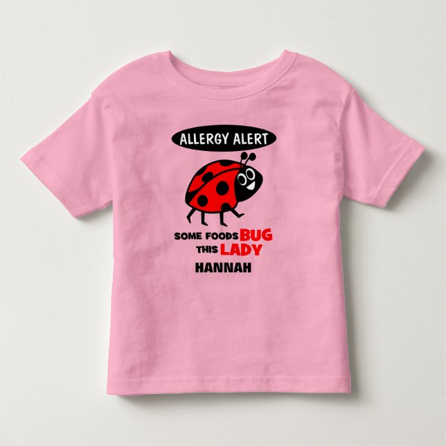 Food Allergy Alert Ladybug Shirt (Front)