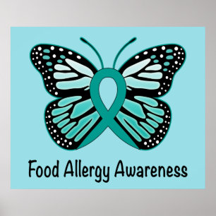 Food Allergy Awareness Butterfly Poster