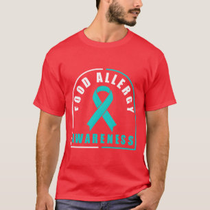 Food Allergy Awarenesseal Ribbon retro T-Shirt