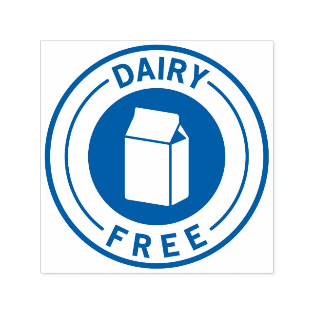 Food Allergy Icon Dairy Free Self-inking Stamp (Design)