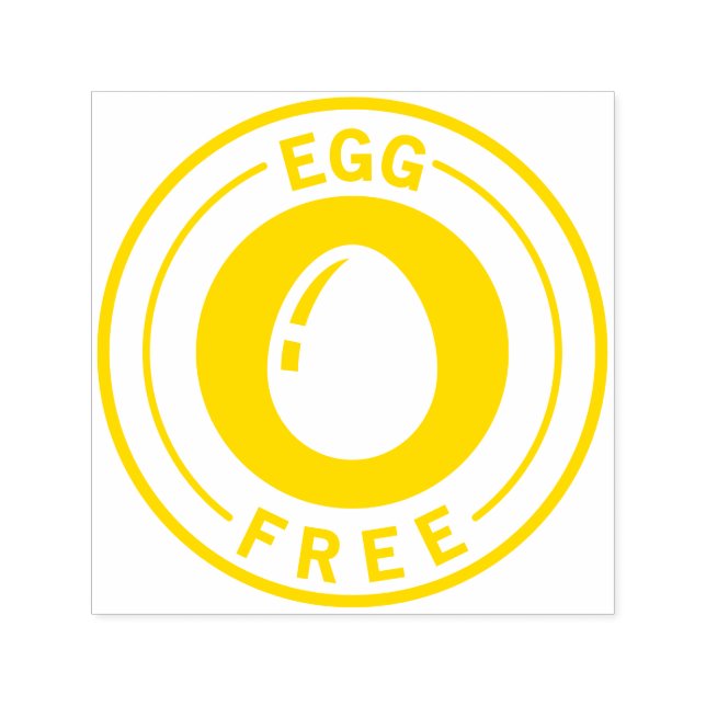 Food Allergy Icon Egg Free Self-inking Stamp (Design)