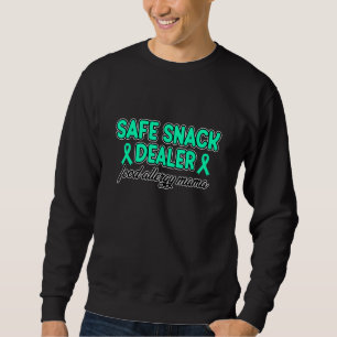 Food Allergy Mama Teal Ribbon Awareness Month Grap Sweatshirt