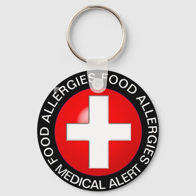 Food Allergy Medical Alert Key Chain (Front)