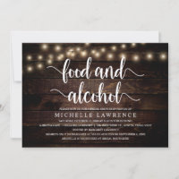 Food and Alcohol, Rustic Bridal Shower Party