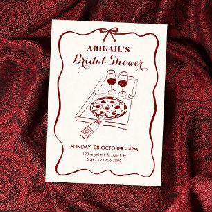 Food and beverage bridal shower invitation