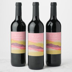Food and Beverage Label Set abstract landscape