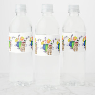 Food and Beverage Label Set Kitten