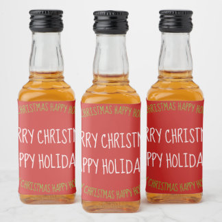 Food And  Beverage Mini Liquor Bottle Label Set