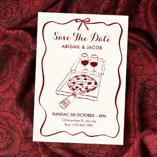 Food and beverage wedding save the date