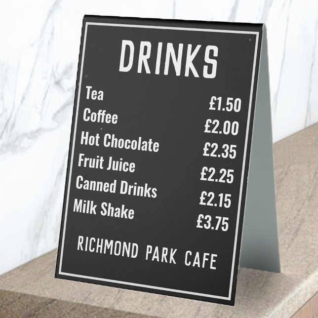 Food and Drinks Price List (Creator Uploaded)