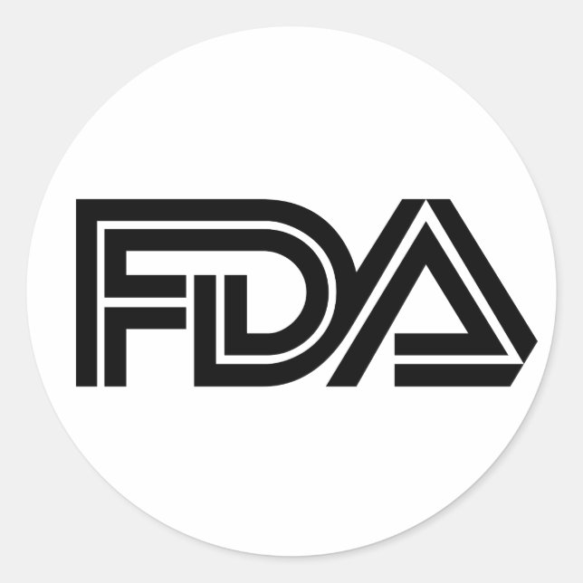 Food and Drug Administration Classic Round Sticker (Front)