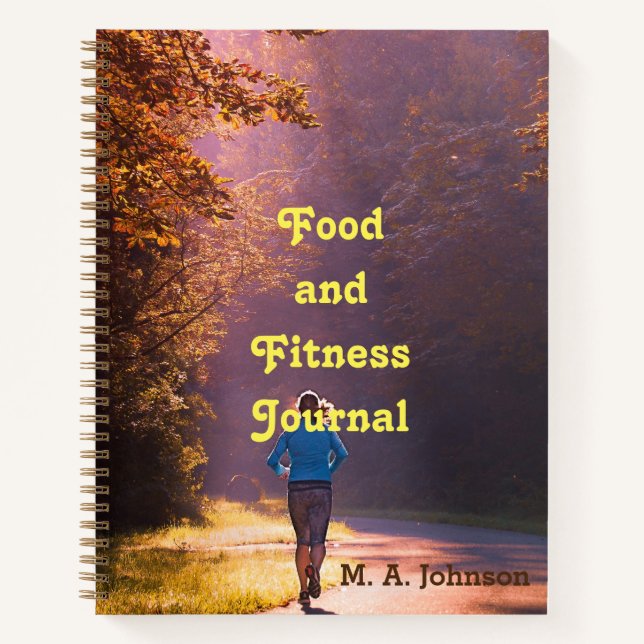 Food and Fitness Journal Personalised Notebook (Front)