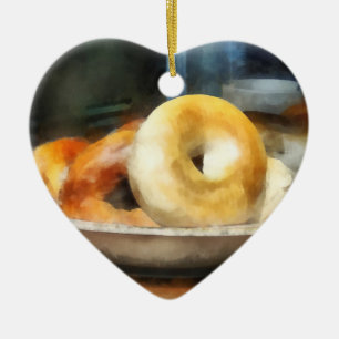 Food - Bagels for Sale Ceramic Tree Decoration