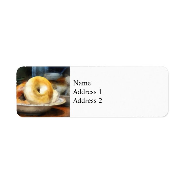 Food - Bagels for Sale Return Address Label (Front)