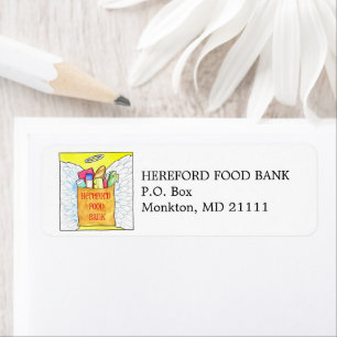 Food Bank, Charity, Church or Organisation Return Address Label