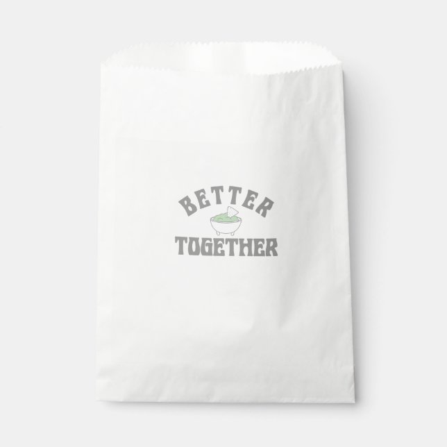 Food Better Together Chips Guac Text Graphic Style Favour Bag (Front)