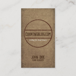 Food Blog Rooster Business Card