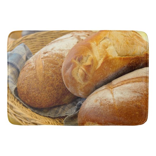 Food - Bread - Just loafing around Bath Mat