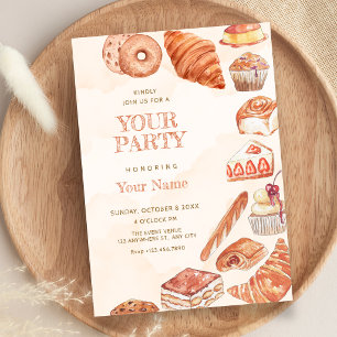 Food bread pastry art  invitation