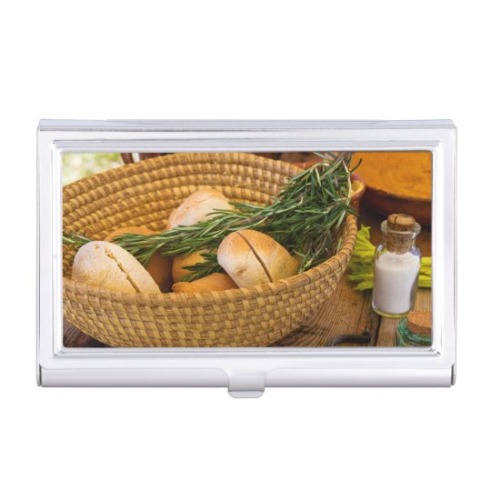 Food - Bread - Rolls and Rosemary Business Card Holder