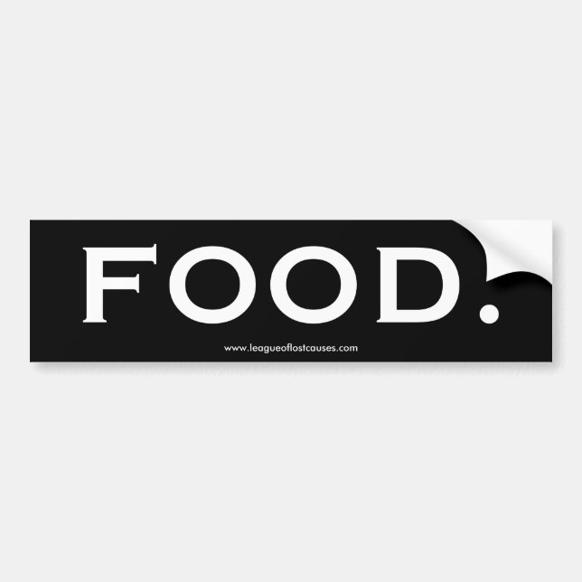 "Food" bumper sticker (Front)
