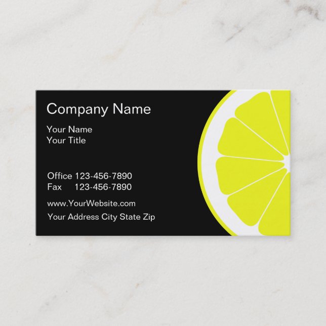 Food Business Cards (Front)