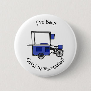Food cart cartoon illustration 6 cm round badge