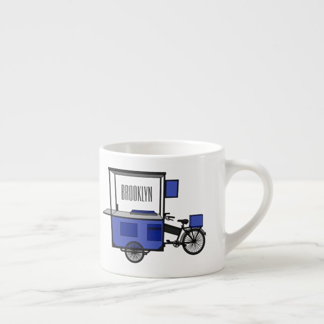 Food cart cartoon illustration espresso cup (Right)