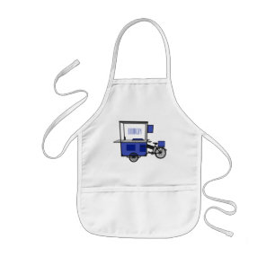 Food cart cartoon illustration kids apron