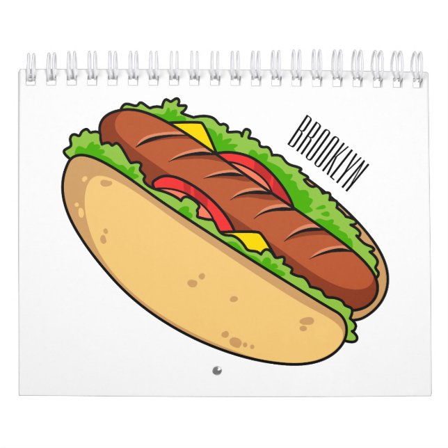 Food cartoon illustration calendar (Cover)