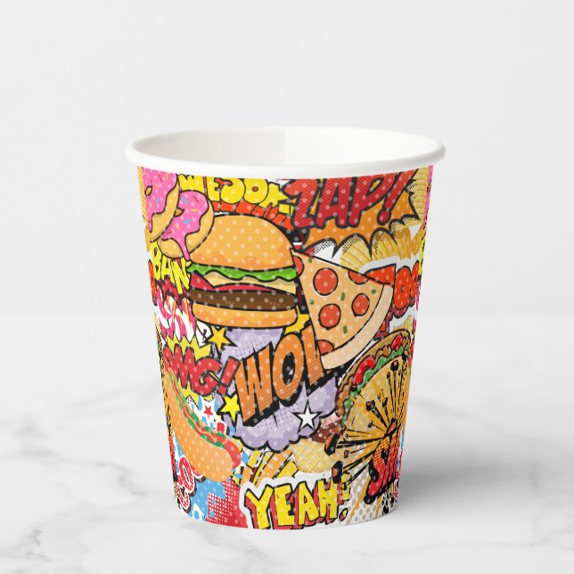 Food Cartoon Paper Cups (Left)