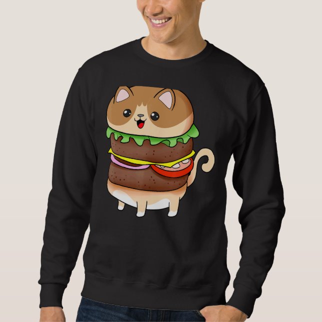 Food Cat Burger Sweatshirt (Front)