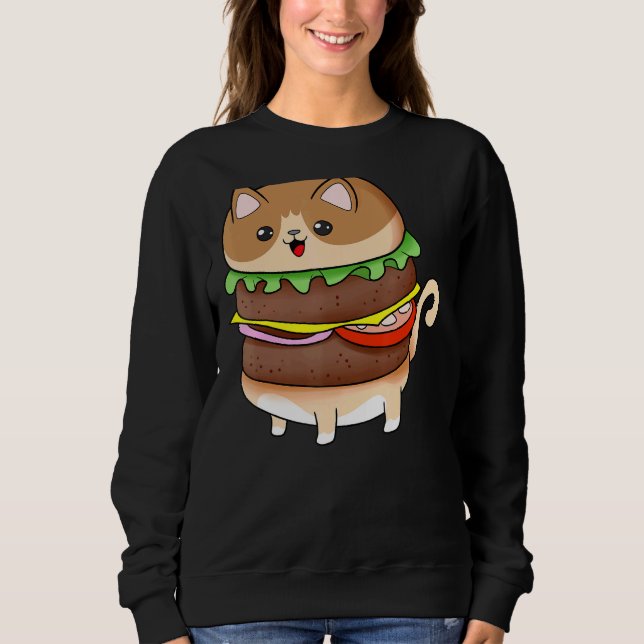 Food Cat Burger Sweatshirt (Front)