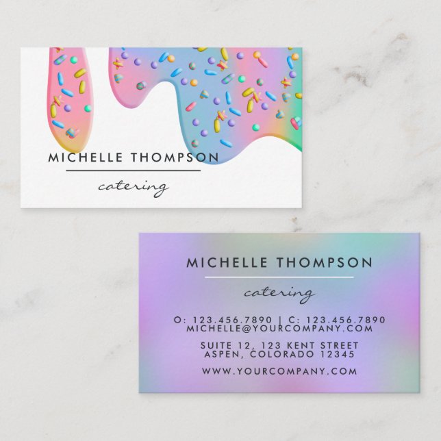 Food Catering Business Card (Front/Back)