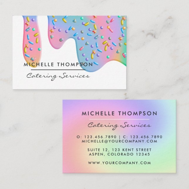 Food Catering Services Business Card (Front/Back)