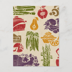 Food Celebration Recipe Postcard