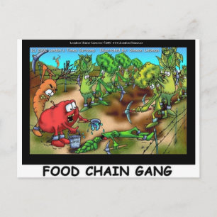 Food Chain Gang Funny Gifts Tees & Collectibles Postcard