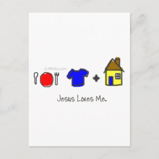 Food, Clothing, and Shelter Postcard