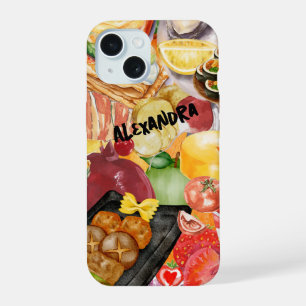 Food Collage Colourful Fruit & Food Phone Case