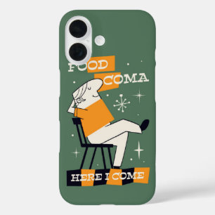 Food Coma – Retro Thanksgiving Nap Time iPhone 16 Case