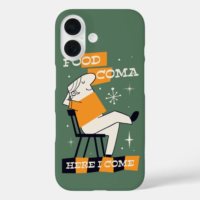 Food Coma – Retro Thanksgiving Nap Time Case-Mate iPhone Case (Back)