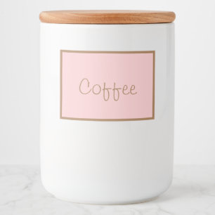 Food Container Canister Label Coffee