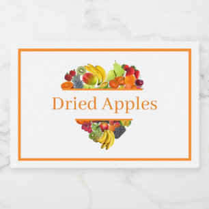 Food Container Canister Label Dried Apples