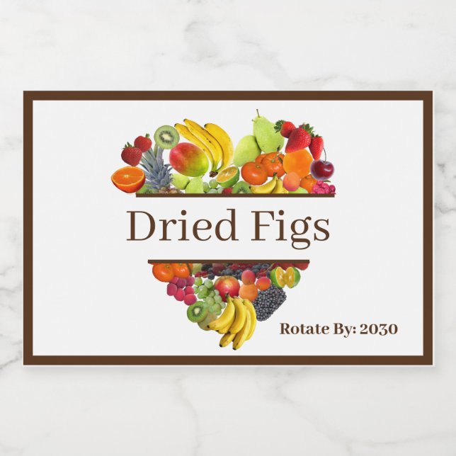 Food Container Canister Label Dried Figs (Single Label)