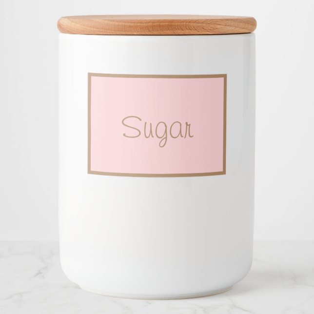 Food Container Canister Label Sugar (Front)